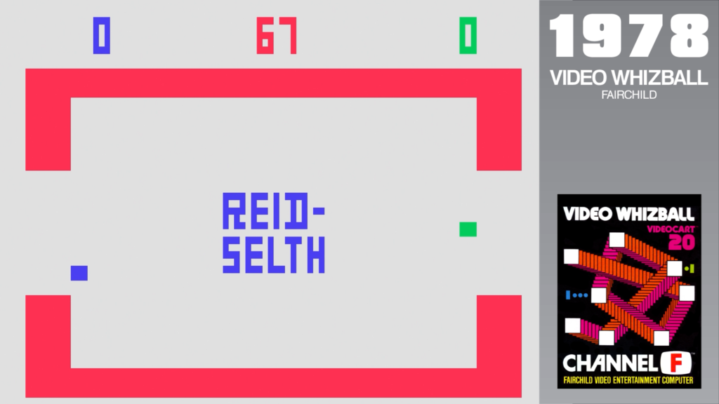 A message on the playfield says "Reid-Selth."