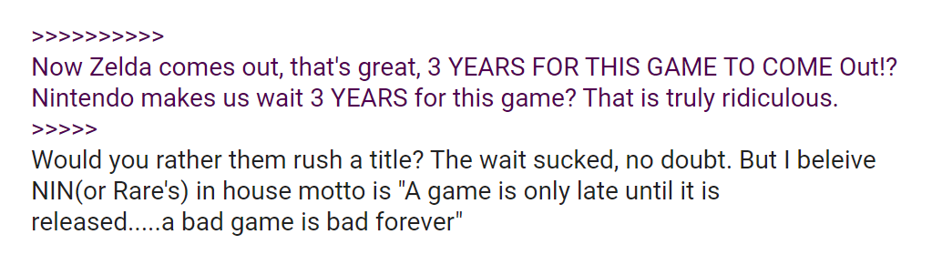 Shigeru Miyamoto: A rushed game is forever bad, Nintendo