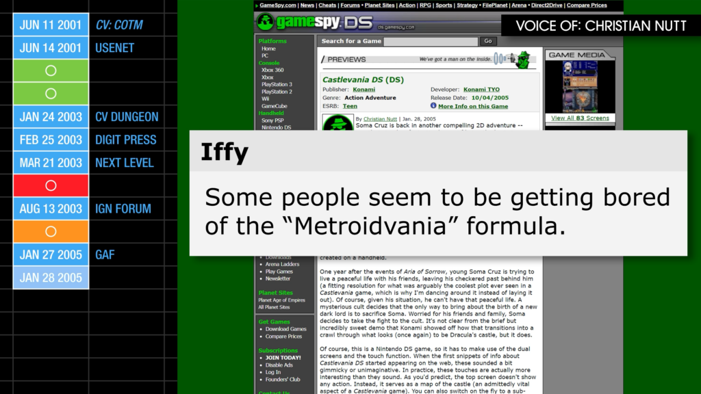 "Some people seem to be getting bored of the 'Metroidvania' formula."